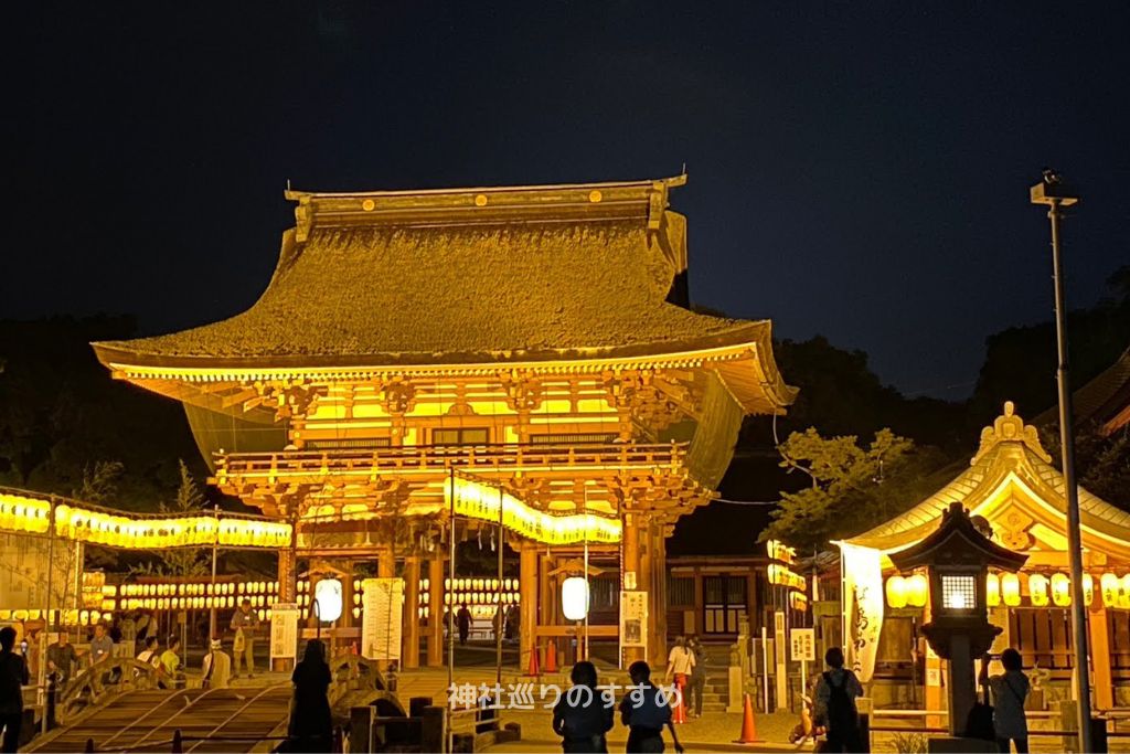 天王祭宵祭りちょうちん飾り楼門