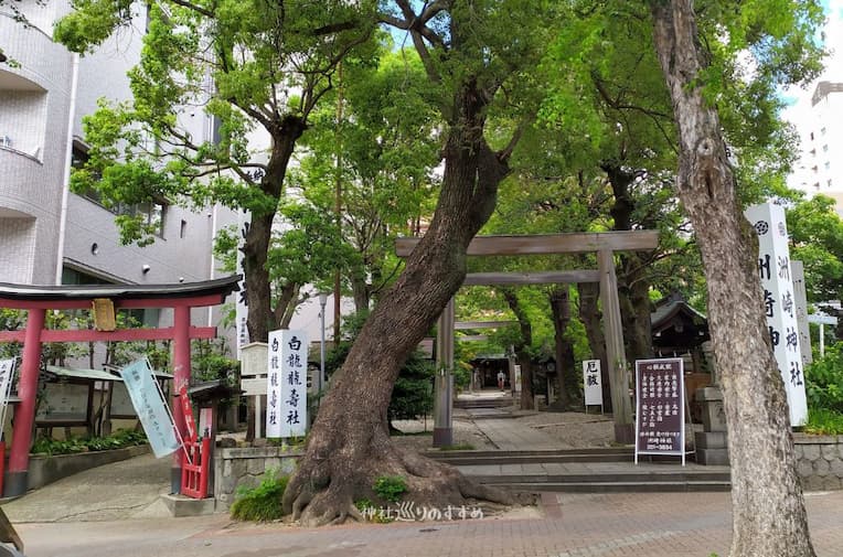 洲崎神社鳥居と道祖神鳥居