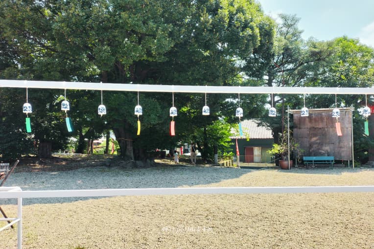 熊野神社境内に飾られた風鈴