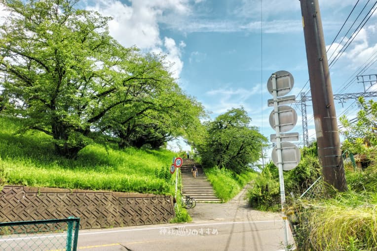 名鉄本線横の小道と下中屋笠松線