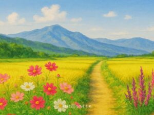 日本の秋の田園風景「まほろば」